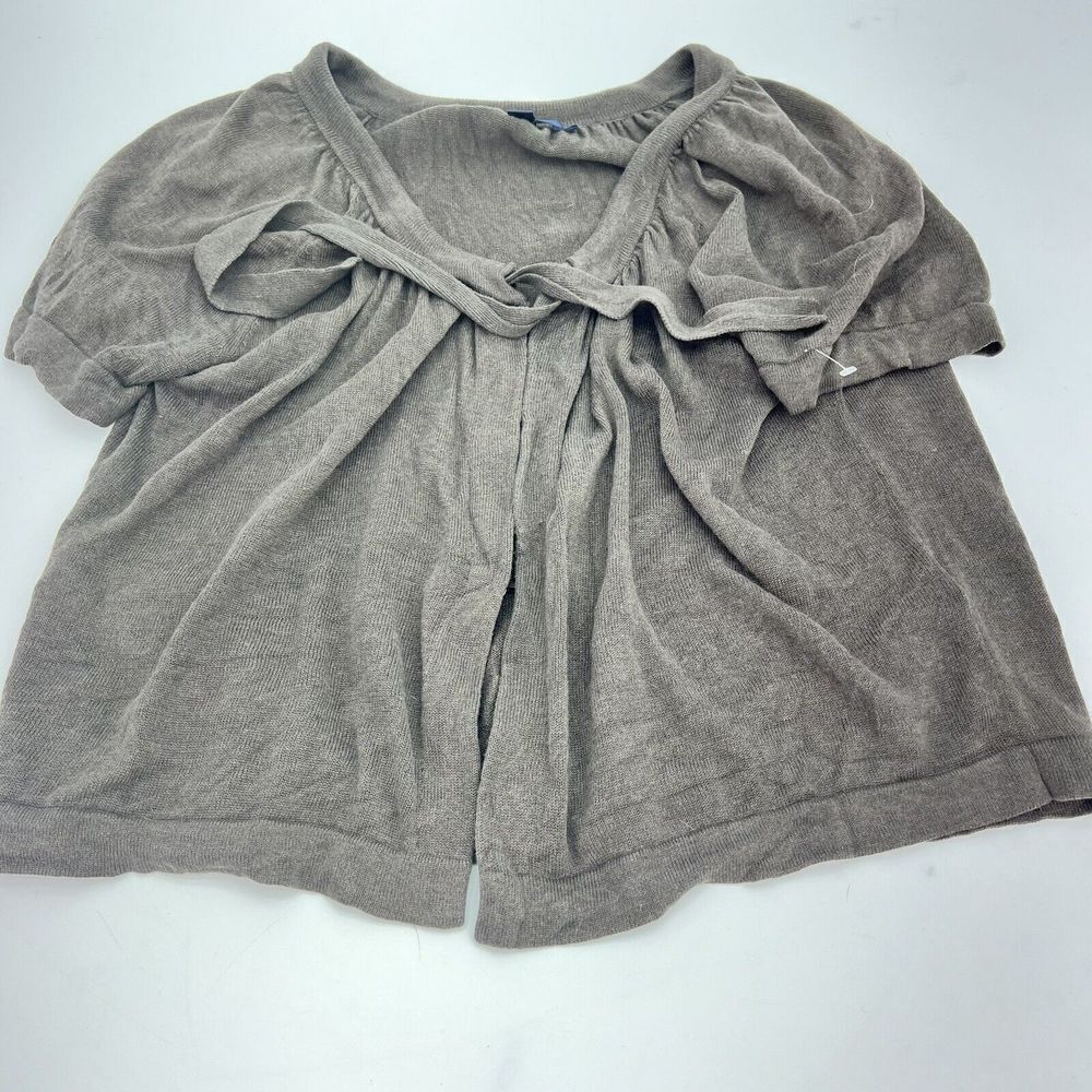 Boden Green Hook And Eye Front Tie Blouse Silk Linen Blend Size 18